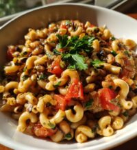 black eyed peas and pasta