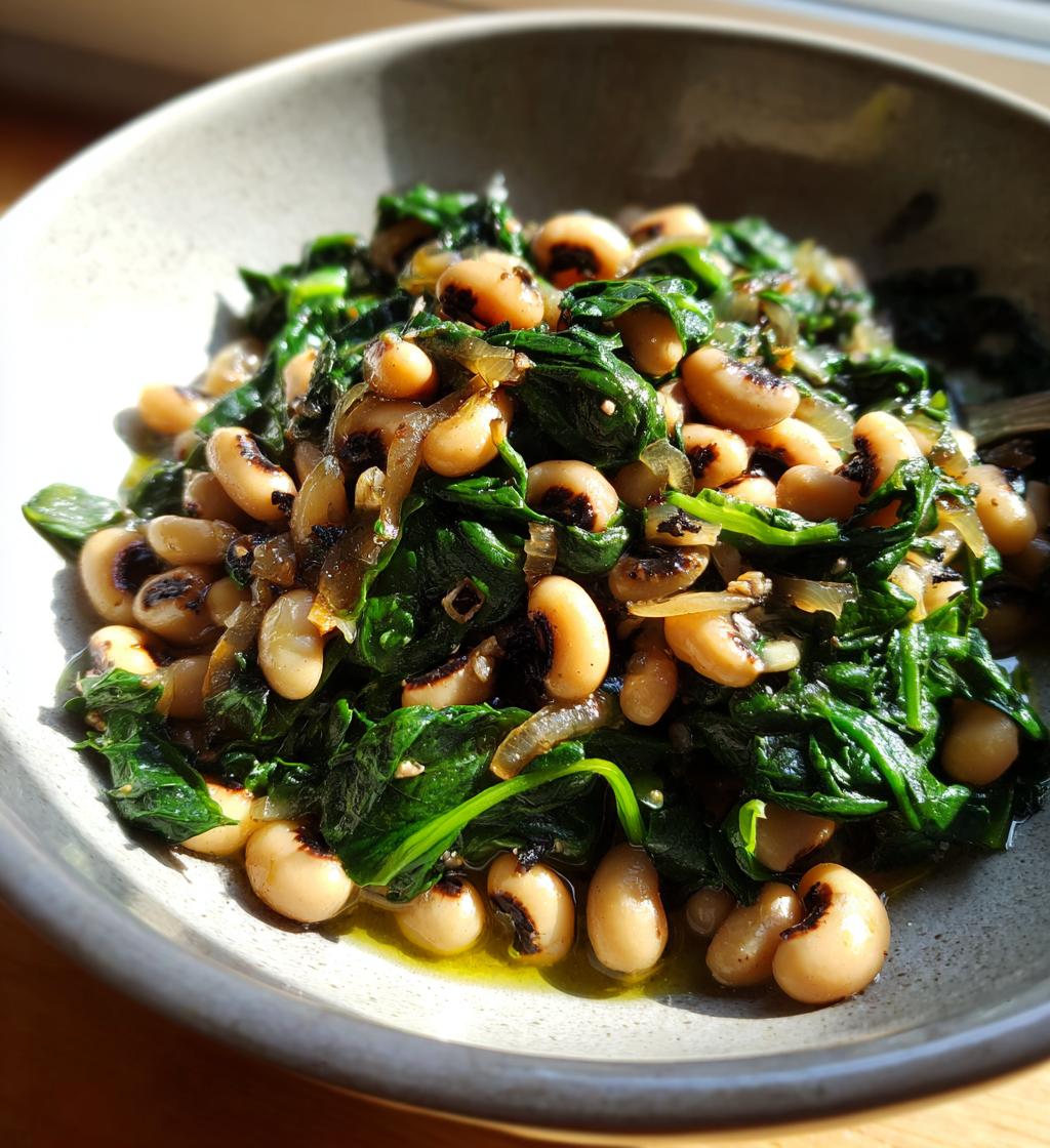 black eyed peas and spinach recipe