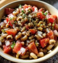 black eyed peas and tomatoes