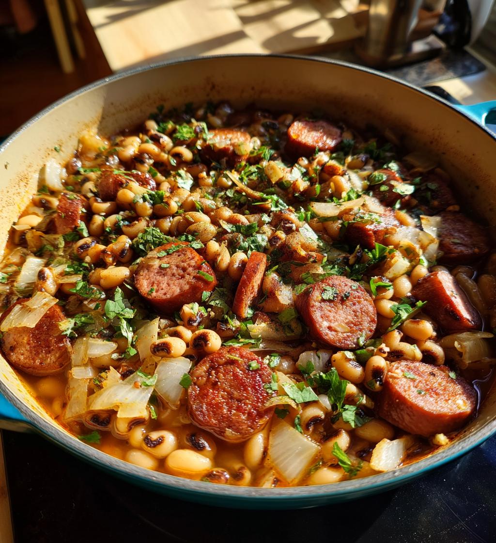 black eyed peas sausage