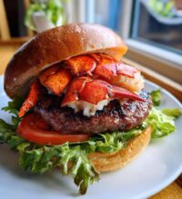 burger and lobster