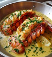 butter poached lobster tail