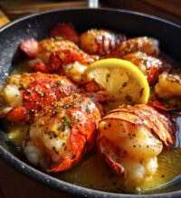 butter poached lobster tails