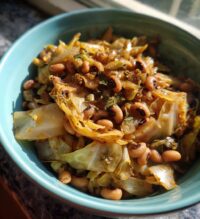 cabbage and black eyed peas recipe