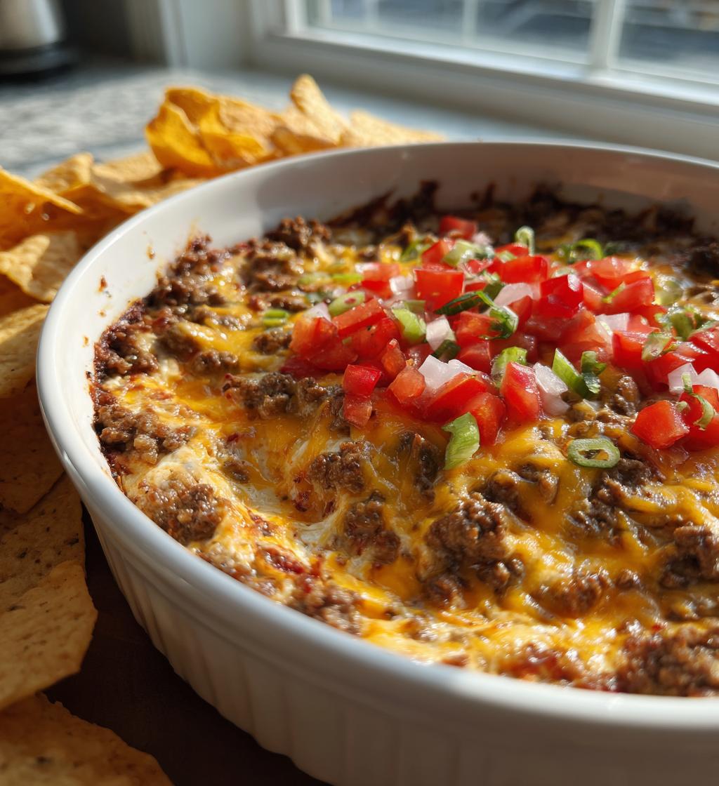 cheeseburger dip for game day