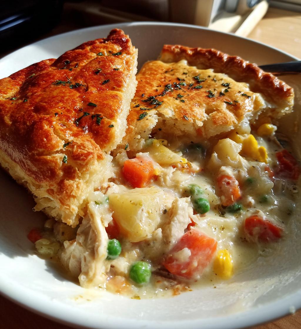 chicken potpie with red lobster biscuits