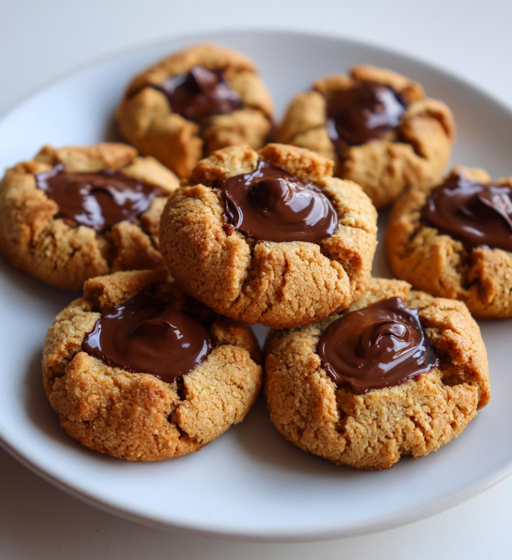 chocolate chip thumbprint cookies