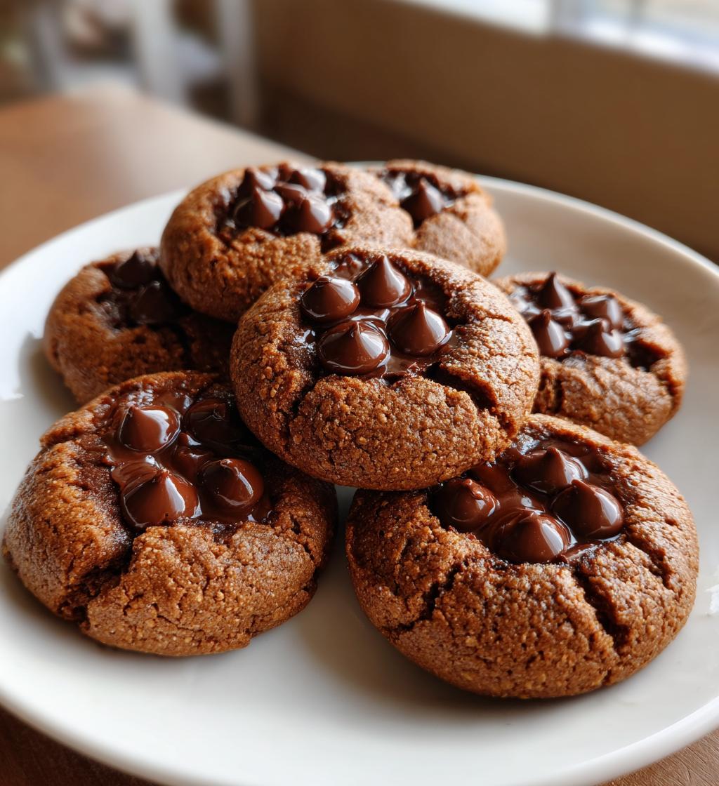chocolate filled thumbprint cookies