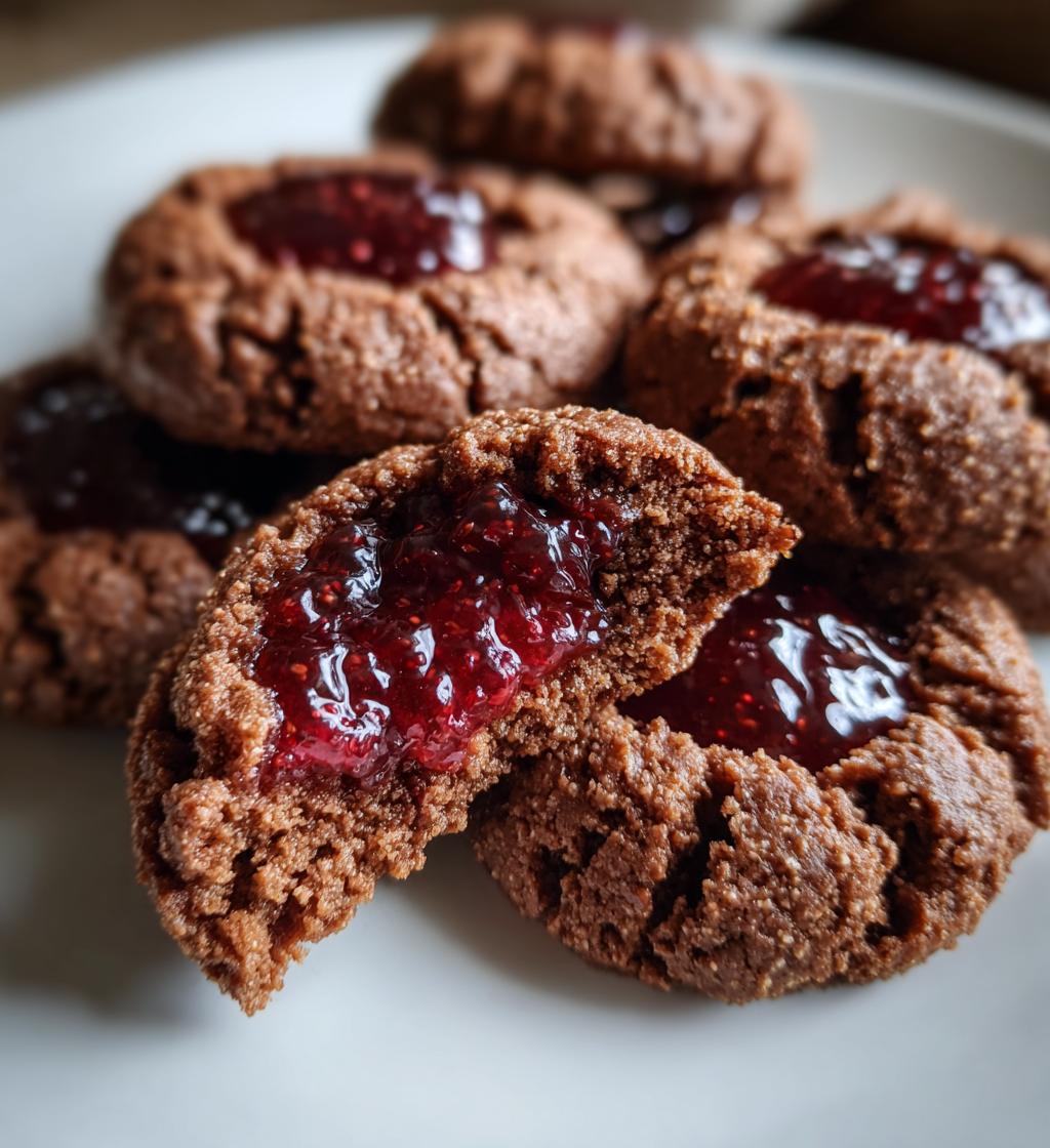 chocolate thumbprint cookies