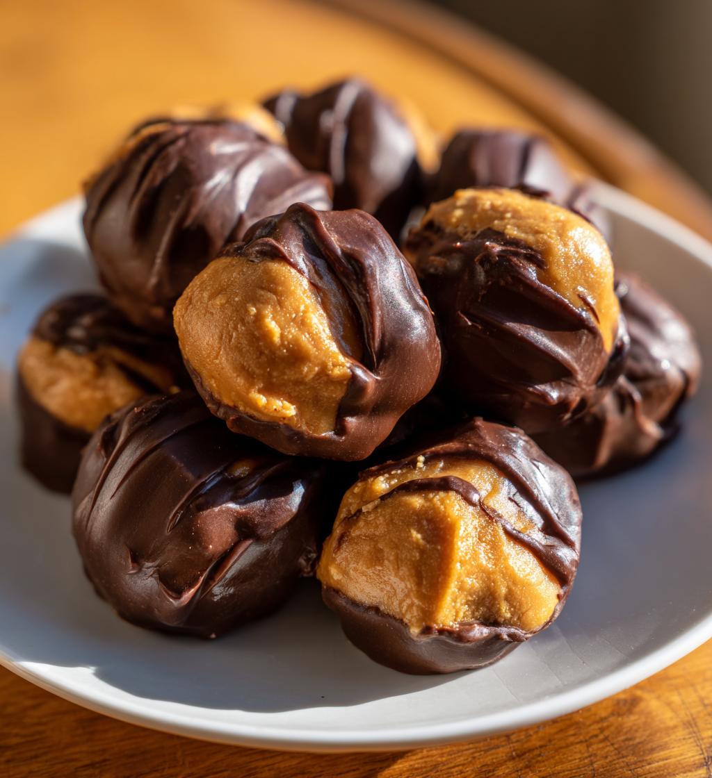 christmas peanut butter buckeyes