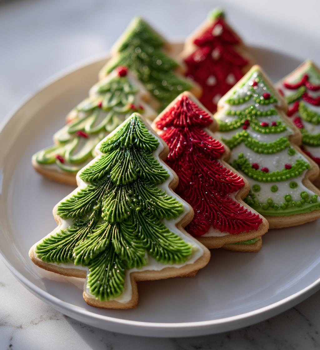 christmas tree cookies royal icing