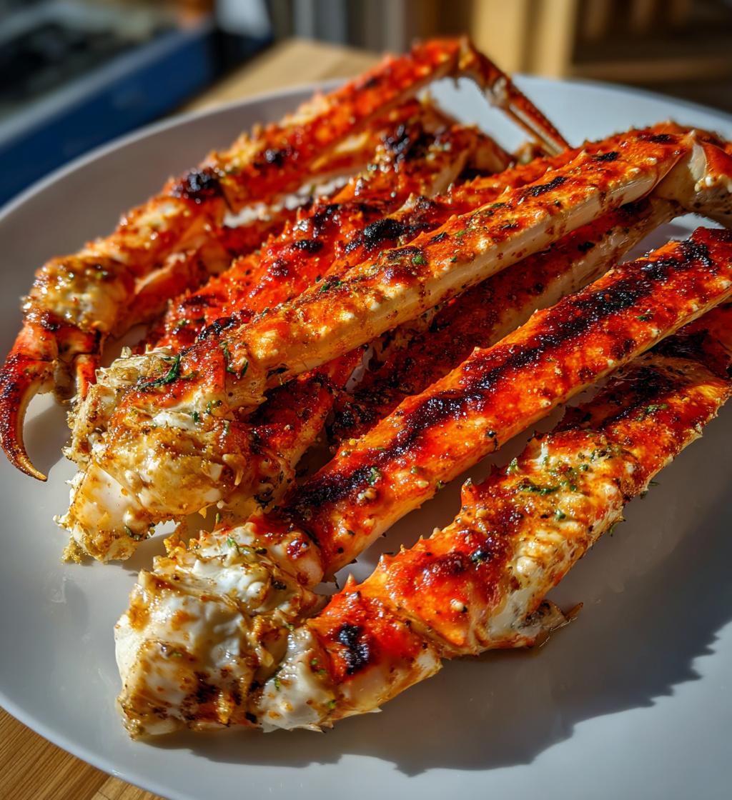 crab legs on the grill