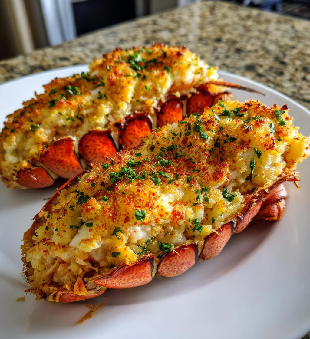 crab stuffed lobster tail recipe