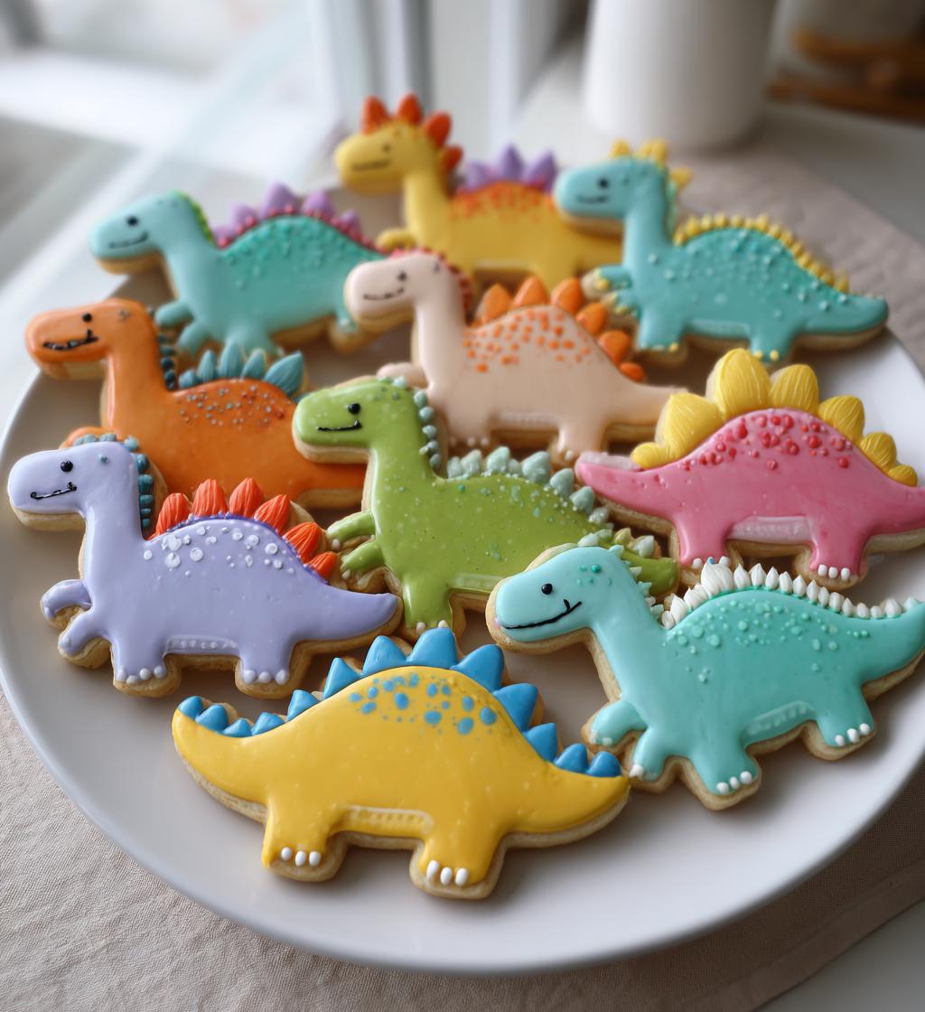 dinosaur cookies royal icing