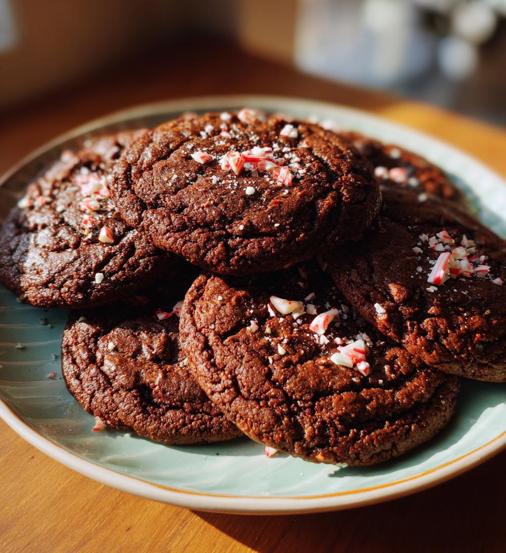 double chocolate peppermint cookies