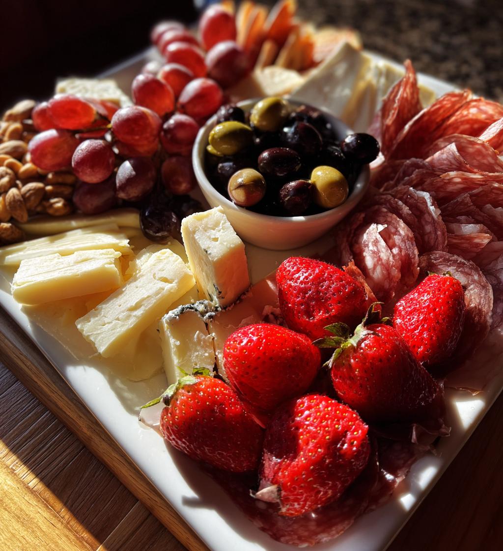 easy valentine charcuterie board