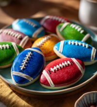 first birthday football cookies