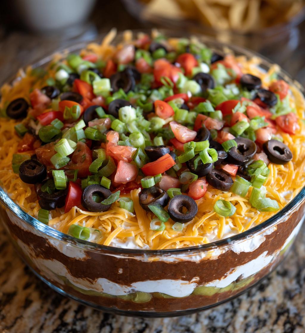 football 7 layer dip super bowl