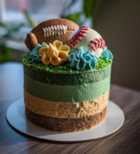 football and baseball cake
