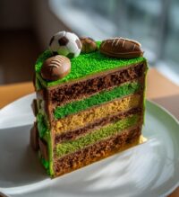 football and cricket theme cake