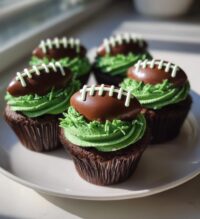 football cupcake cake