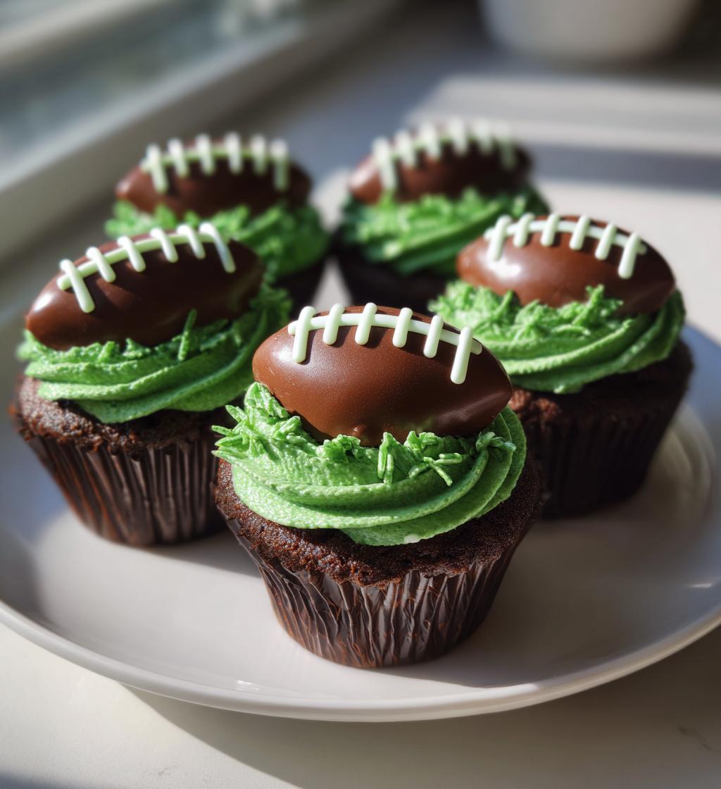 football cupcake cake