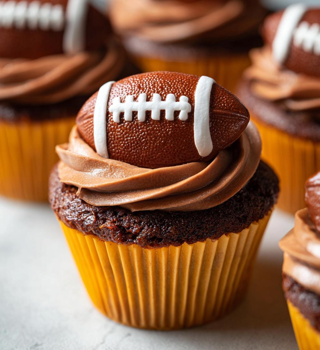 football cupcake toppers
