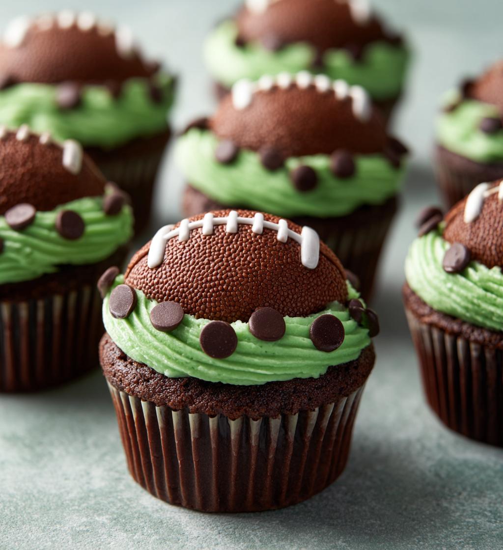 football cupcakes