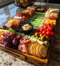 football field charcuterie board