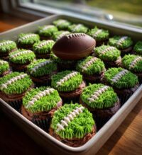 football field cupcake cake
