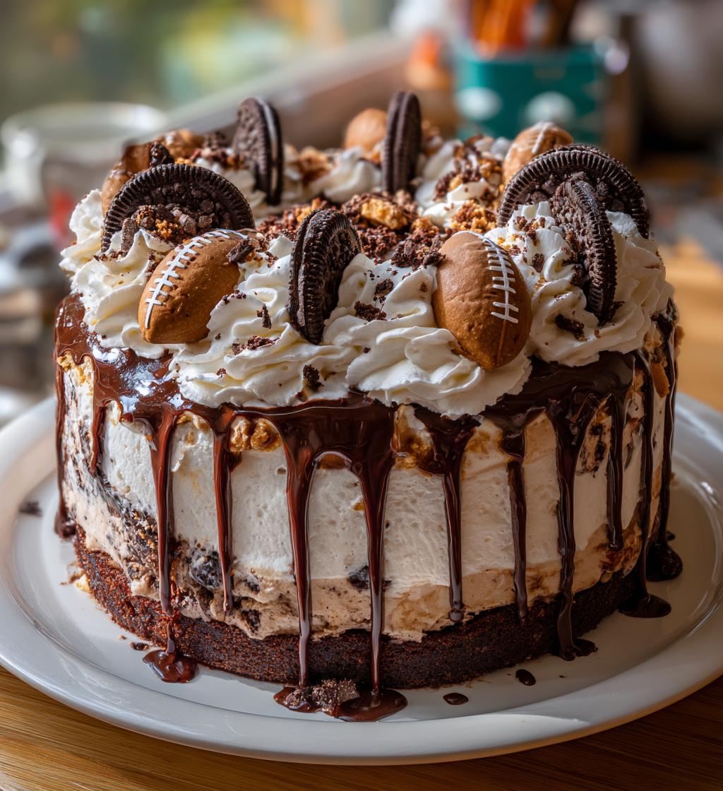 football ice cream cake