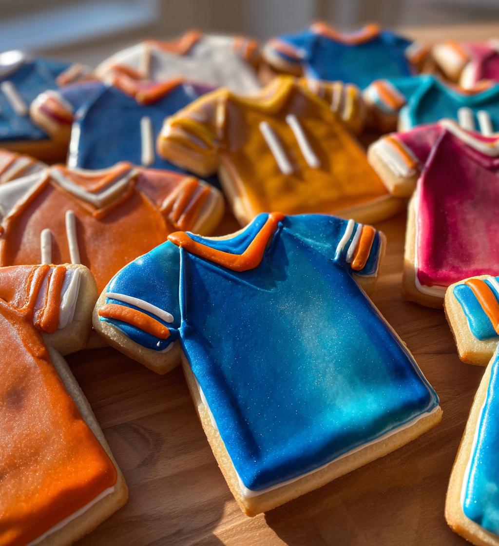football jersey cookies decorated