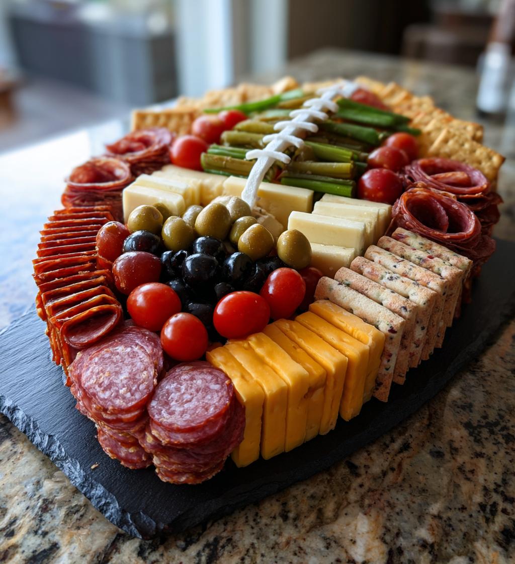 football meat and cheese tray