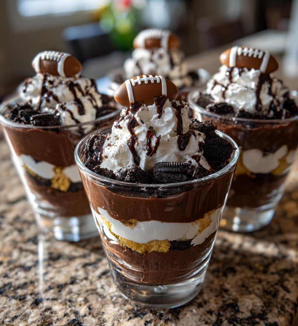 football pudding cups