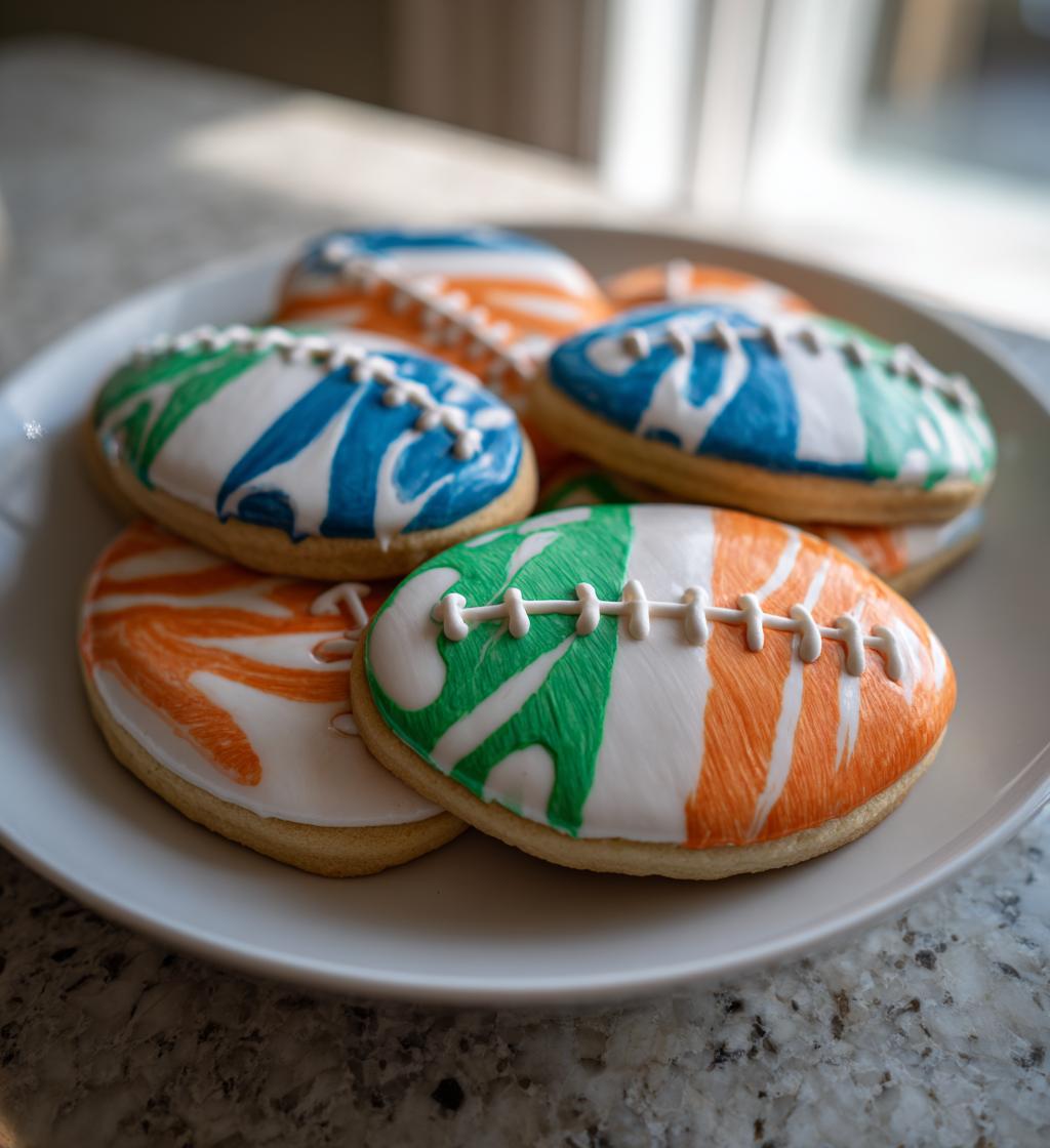 football sugar cookies