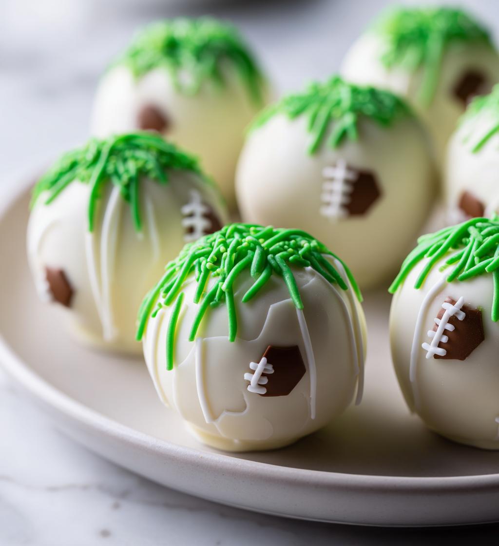 football themed cake pops