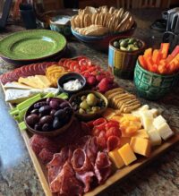 football themed charcuterie board