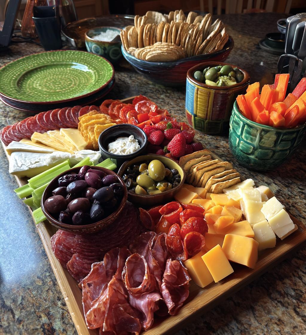 football themed charcuterie board