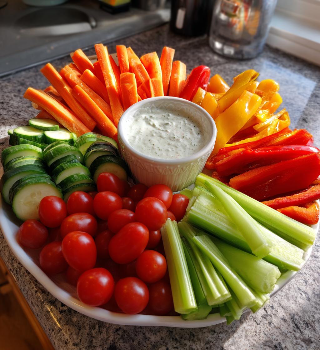 football vegetable tray