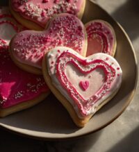 frosted valentine cookies