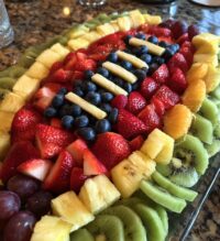 fruit football tray