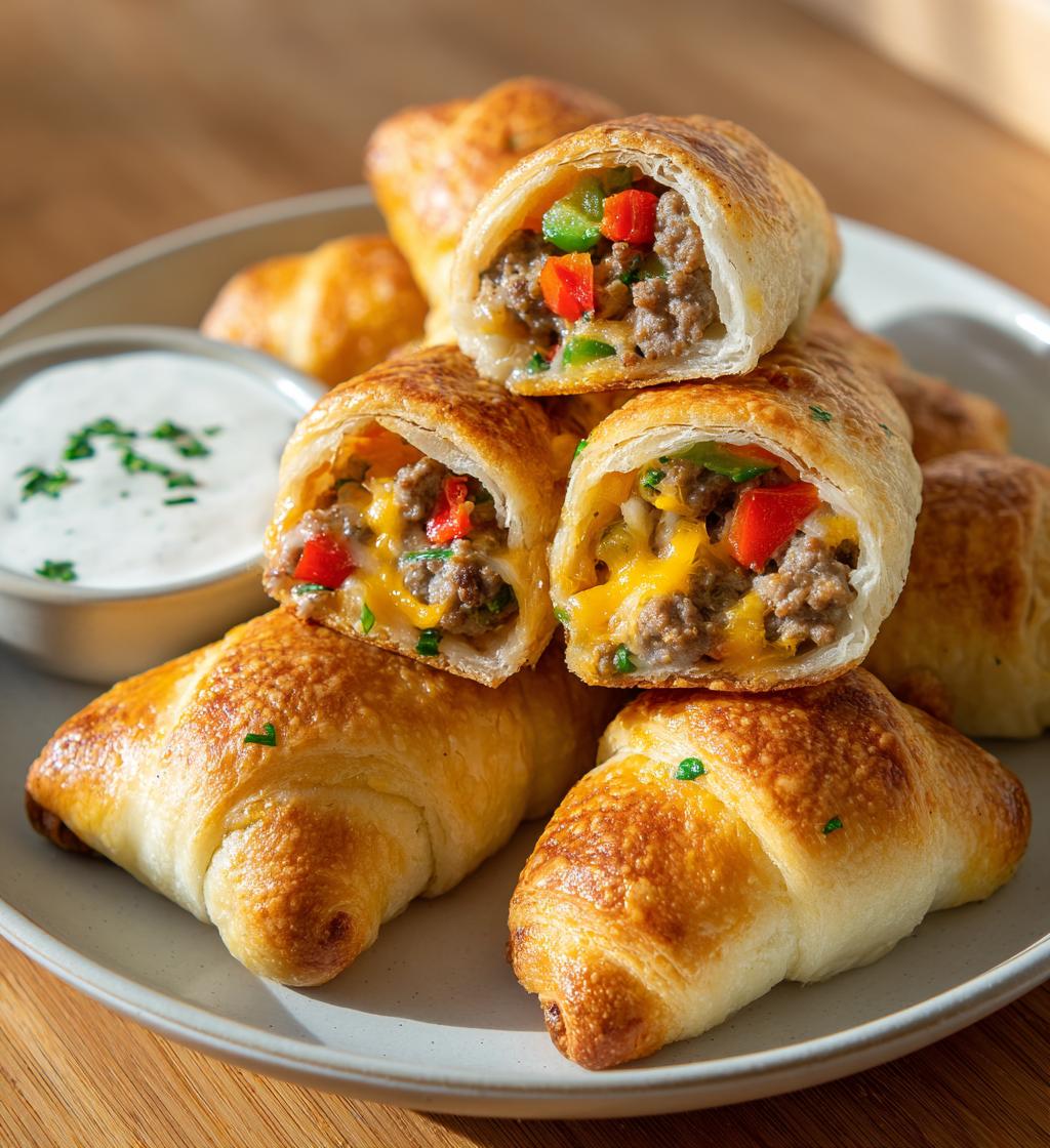 game day appetizers football crescent rolls