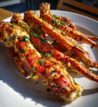 garlic butter baked crab legs