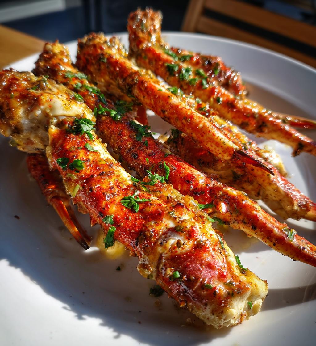 garlic butter baked crab legs