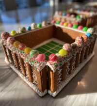 gingerbread football stadium