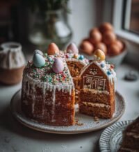 gingerbread house cake
