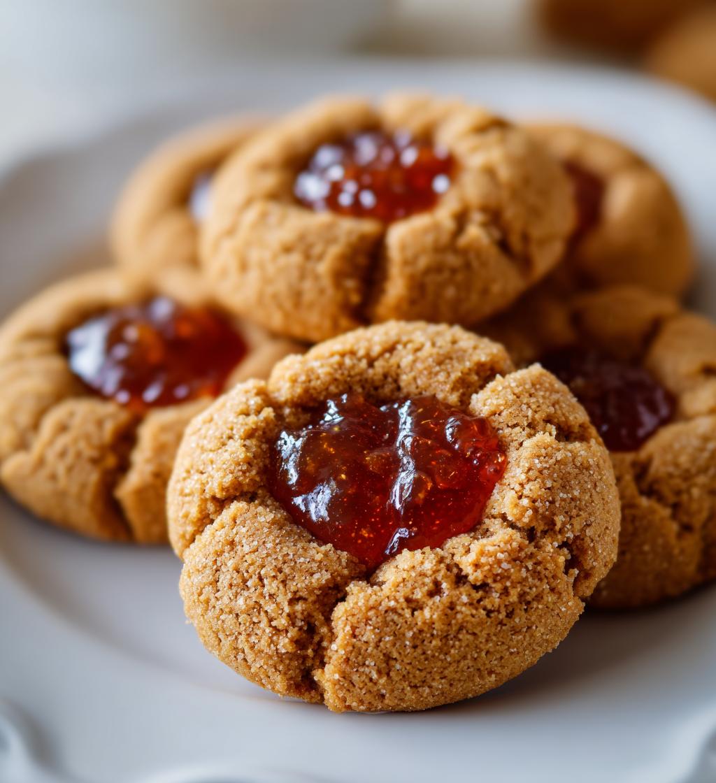 gingerbread thumbprint cookies