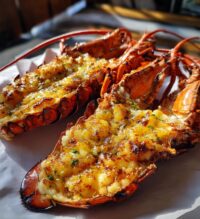 grilled lobster with garlic butter