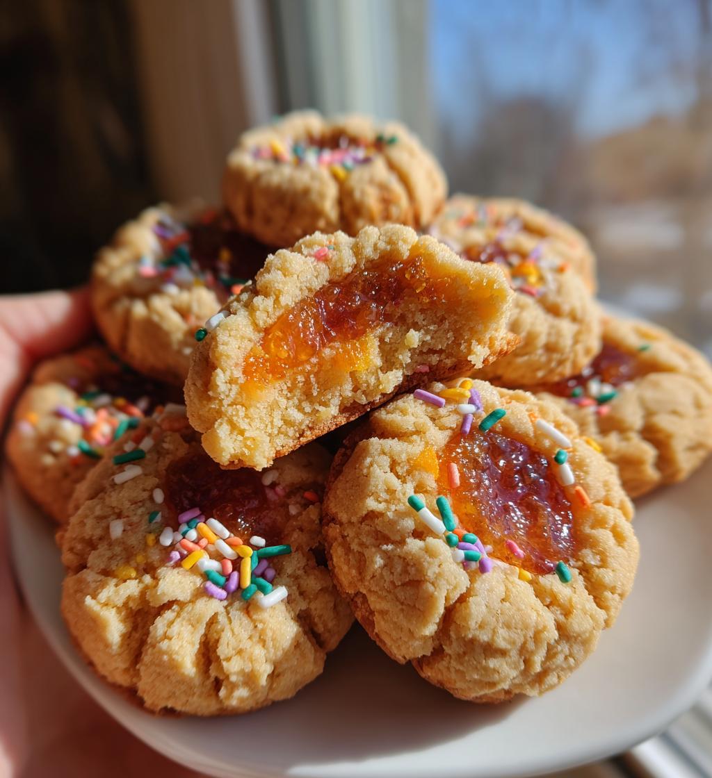 halloween thumbprint cookies