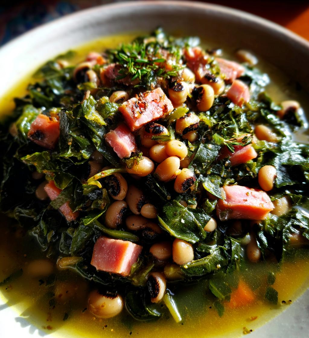ham and black eyed peas crock pot
